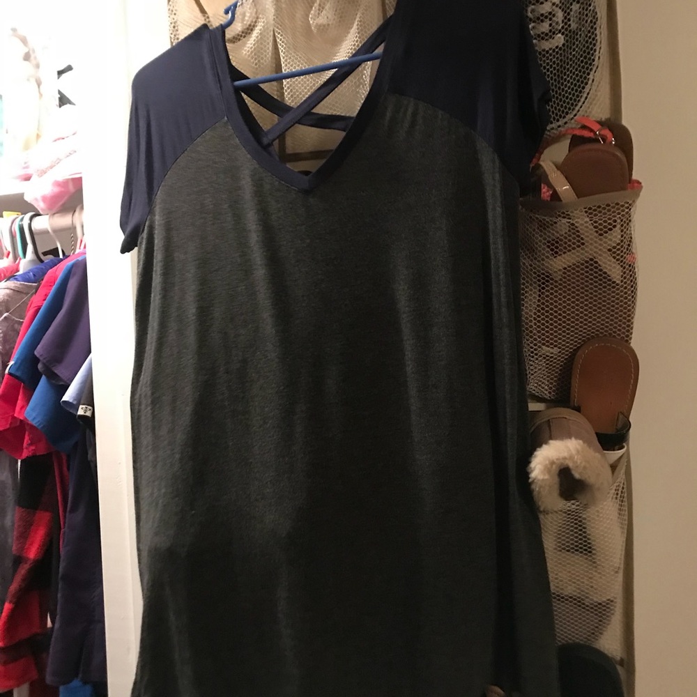Blue and Grey Shirt